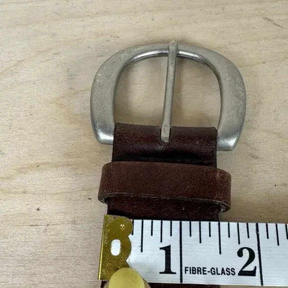 FOSSIL Womens Belt brown Floral Embroidered Leather M Boho Studded Boho Y2K - Picture 7 of 7